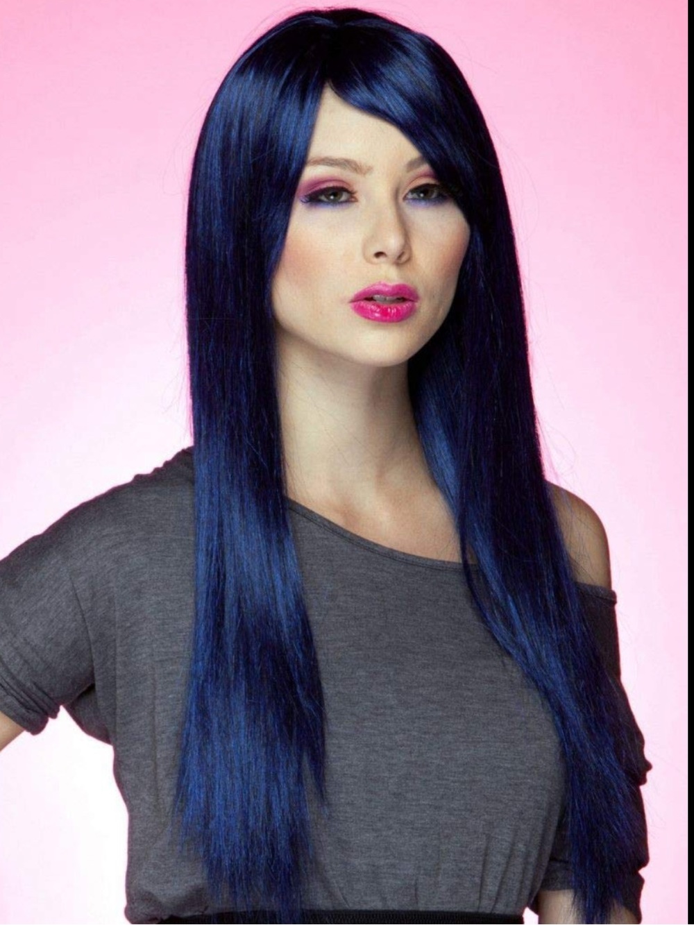 Cosplay Halloween costume wig Midnite Blue Blush Divine Anime long hair New